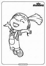 Coloring Pages Minion Agnes sketch template