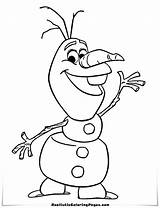 Olaf Coloring Snowman Getcolorings sketch template