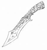 Dagger Blood Knives Getdrawings Sketches Outlines Poignard Sketch Javen sketch template