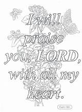 Coloring God Pages Color Praises Bible Heart Sheets Adult Choose Christian Board Psalm Psalms sketch template