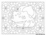 Bulbasaur Mandala Coloriage Imprimer Dessin sketch template