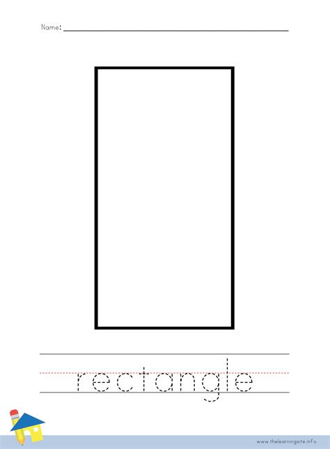rectangle coloring worksheet  learning site