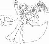 Colorir Casamento Noivos Noivinhos Imprimir Nhos Dancando Beijando sketch template