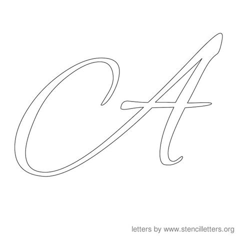 cursive stencil letters  printable alphabets stencil letters org