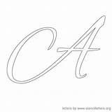 Cursive Stencils Lettering Stencilletters Monogram sketch template