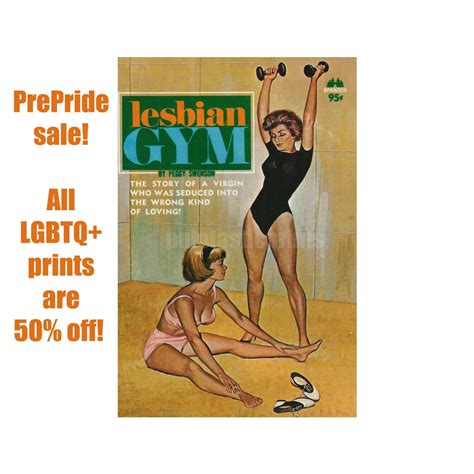 Lesbian Print Lesbian Gym Vintage Pulp Paperback Cover Repro Etsy