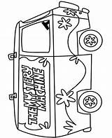 Coloring Doo Scooby Mystery Machine Pages Van Kids Sheet Divyajanani sketch template