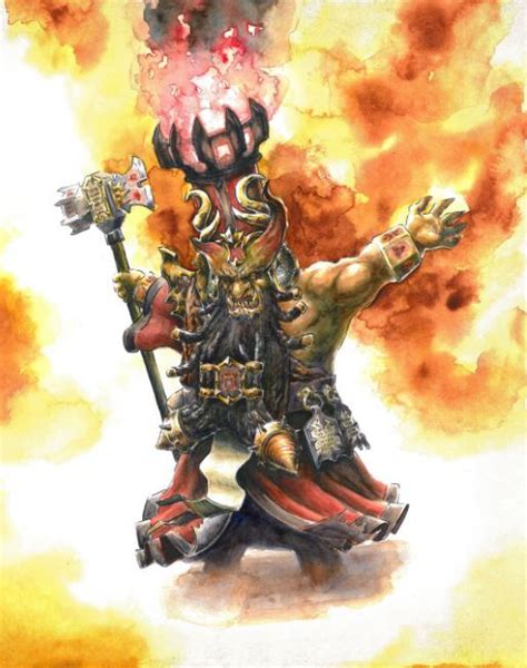 chaos dwarf sorcerer prophet artist raul knightinflames gomes fantasy dwarf warhammer