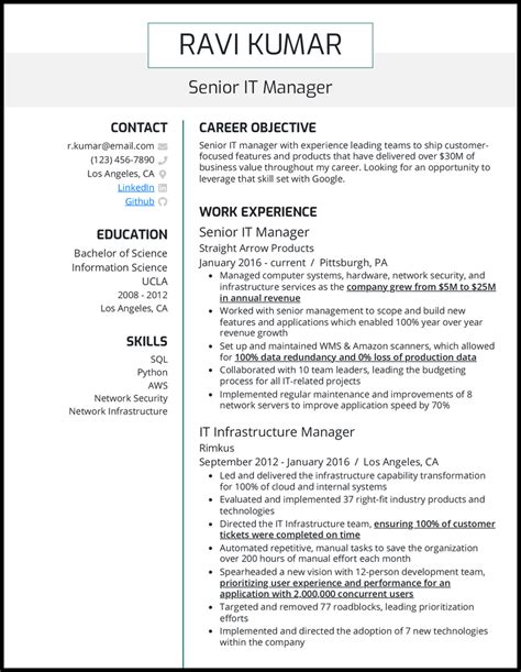 manager resume examples  work