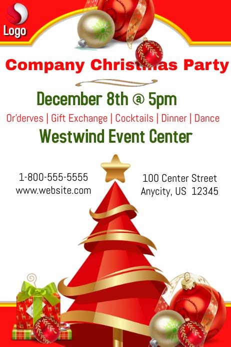 company christmas party template postermywall