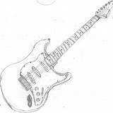 Stratocaster Lapins sketch template