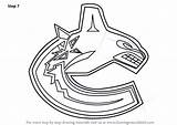 Canucks Logo Vancouver Draw Drawing Step Tutorials sketch template