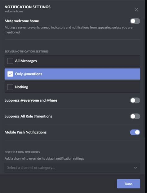 notifications settings 101 discord
