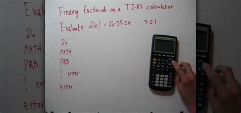 evaluate factorials   ti  calculator math wonderhowto