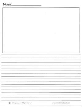 printable writing paper  room  picture lined paper full