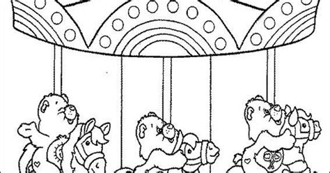 printable coloring pages care bears playing  circus