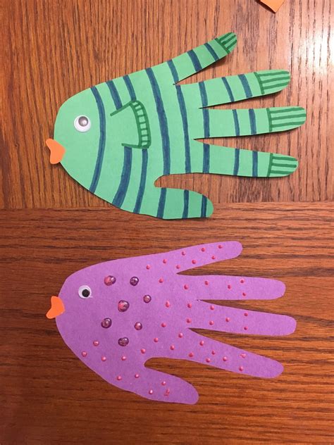 hand print fish craft