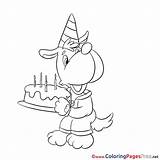 Coloring Birthday Pages Puppy Happy Sheets Sheet Title sketch template