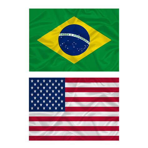 Bandeira Dos Estados Unidos Bandeira Do Brasil Kit No