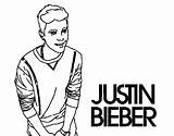 Justin Bieber Coloring Coloringcrew Colorear sketch template