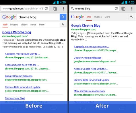 google chrome blog searching      simpler