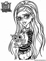 Coloring Monster High Pages Sheets Library Clipart Girls Printable sketch template