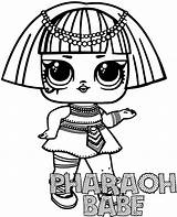 Coloring Babe Pharaoh Surprise Lol Pages Topcoloringpages Print Doll sketch template