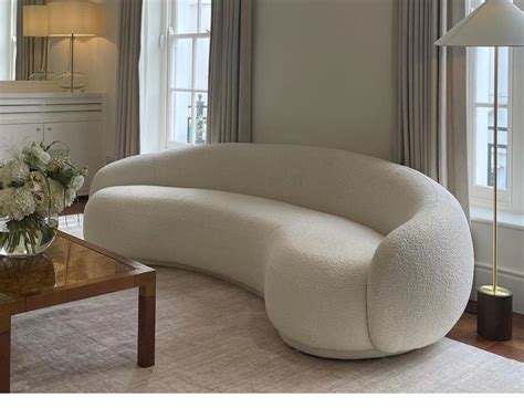 buy special offer boucle curved sofa   white   london uk