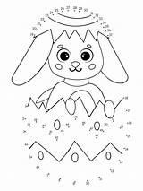 Dot Easter Bunny Pages Coloring Printables Do Dots Connect Printable Printablee Basket Via sketch template