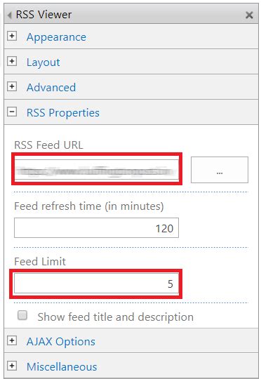 embedding  rss feed   sharepoint site veelead solutions