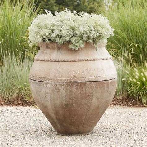 molded  reconstituted stone  elegant urn  exceptionally