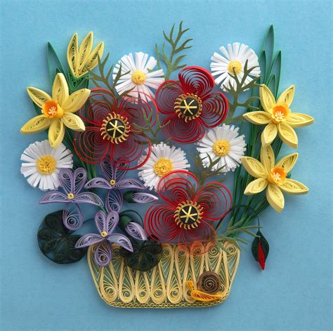 filequilled flowers sample quilling picturejpg wikimedia commons