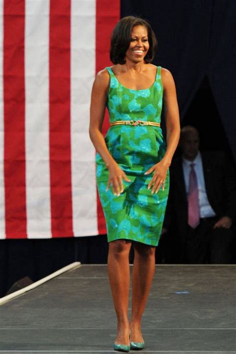 Michelle Obama In Tan Suit At D C High School Fashion And Beauty