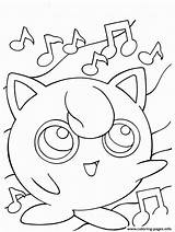 Pokemon Coloring Jigglypuff Pages Printable Print sketch template