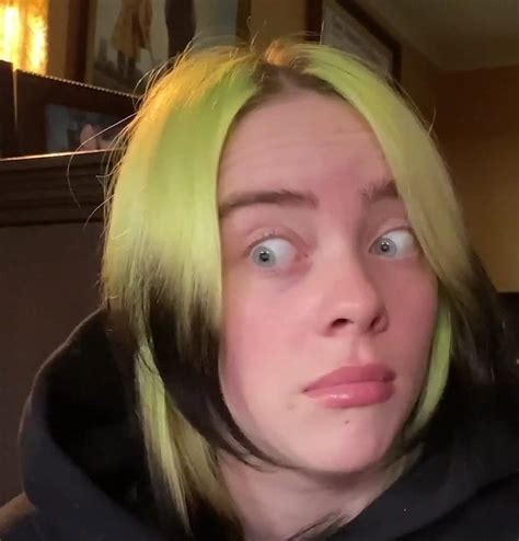 billie eilish beatiful people pretty people  people green hair funny faces reaction