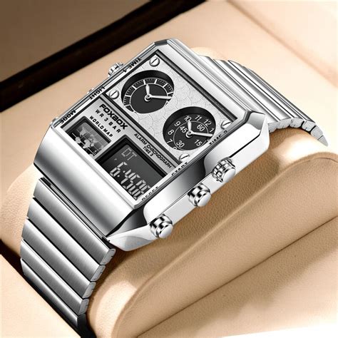 luik top merk luxe foxbox roestvrij case sport heren horloges quartz horloge voor mannen
