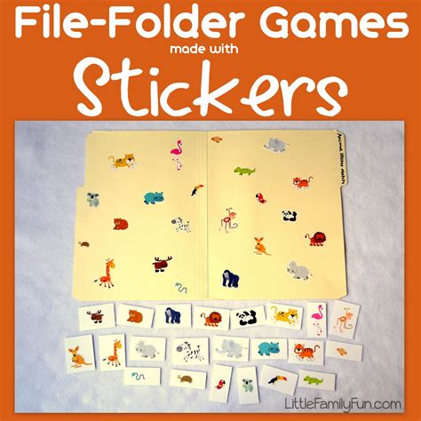 file folder games stickers