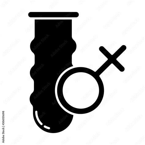 Female Condom Glyph Icon Latex Contraceptive Preservative Option