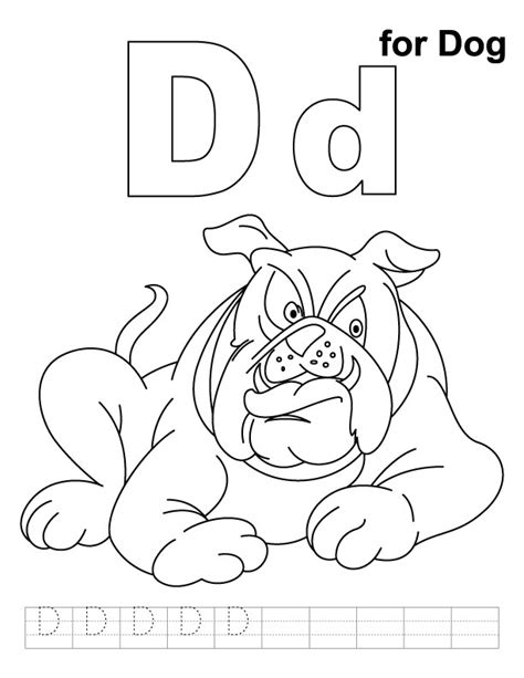dog coloring page  handwriting practice
