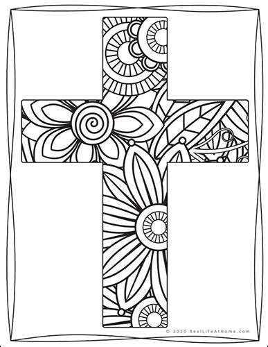 religious cross coloring book  kids  adults