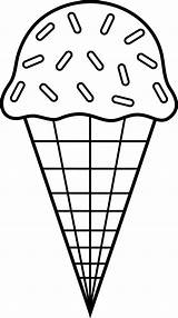 Cone Ice Cream Clip Cliparts Clipart Line Computer Designs Use sketch template