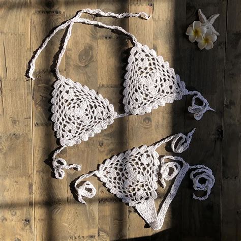 victoria s vogue new handmade crochet micro bikini g thong string beach
