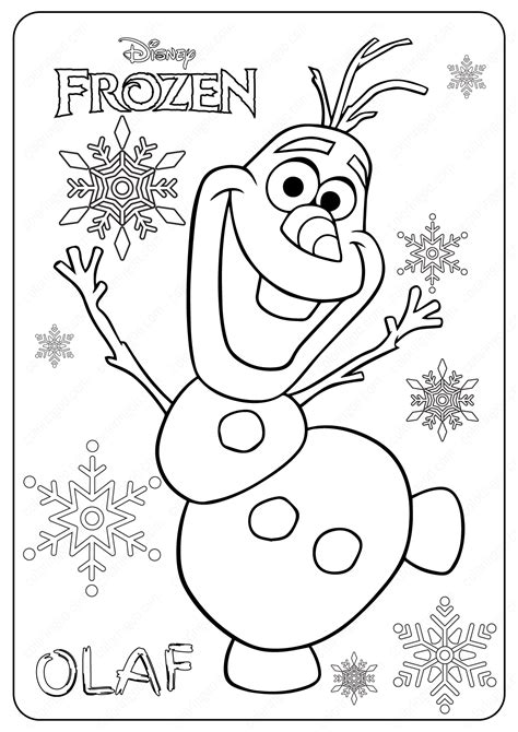 printable frozen olaf coloring pages
