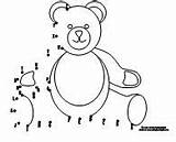 Dot Teddy Dots Bear Connect Printables Teddybear Alphabetical Order Children Print Color sketch template