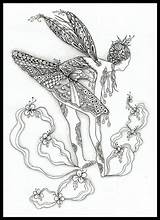 Fairy Coloring Zentangle Dance Pages Tangles Ballerina Burnell Fairytangles Fairies Norma Adults Zentangles Obsessed Lately Seems Dancing Ink Figures Created sketch template