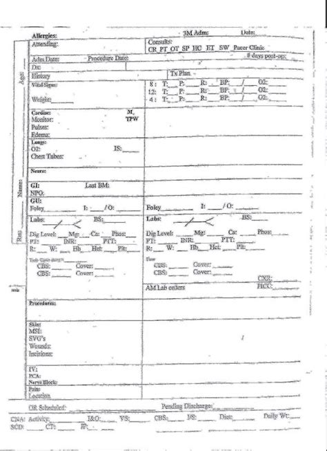 nurses report sheets nursing report sheets  nursing report