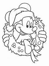 Coloring Pages Mickey Mouse Christmas Disney Colouring Printable Book Sheets Kids Noel sketch template