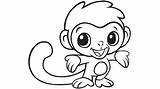 Coloring Monkey Pages Baby Cute Printables Kids Popular sketch template