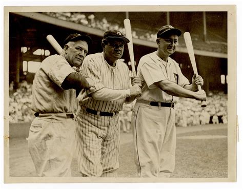 lot detail babe ruth ty cobb and tris speaker original wire stamped