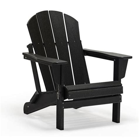 westin outdoor addison black outdoor folding plastic adirondack chair